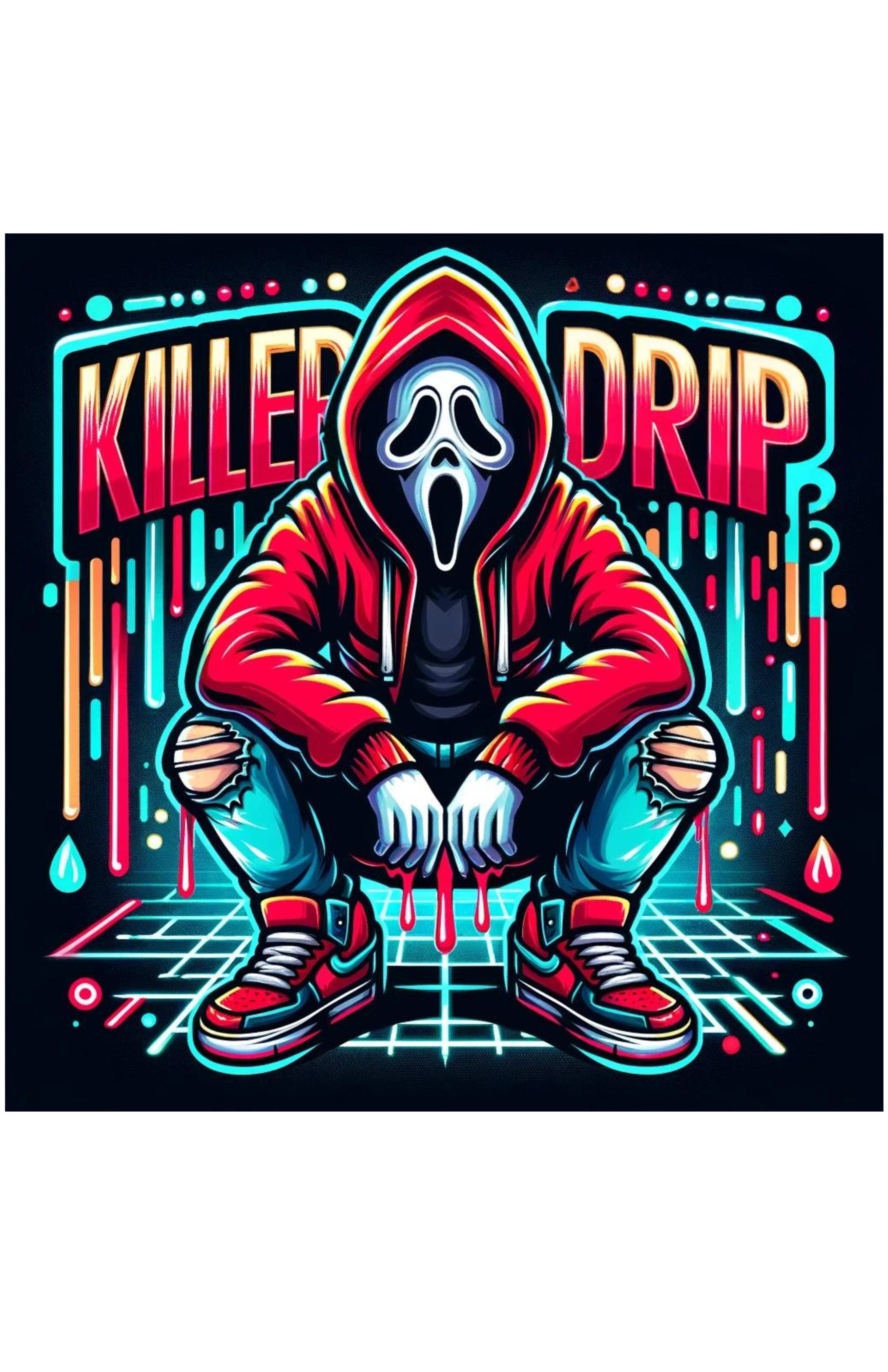Killer Drip | Urban Trap Ghost Killer | Horror | PNG| Sublimation | Instant Down