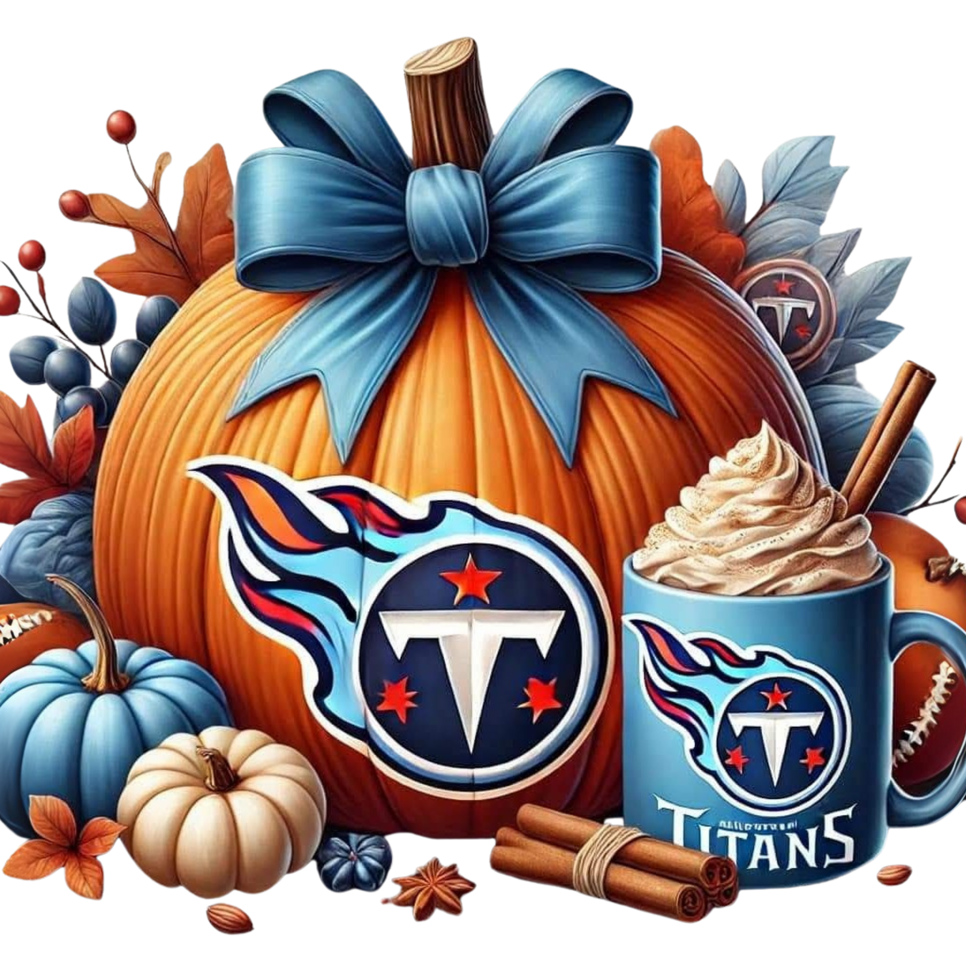 Titans Pumpkin Fall PNG digital download.