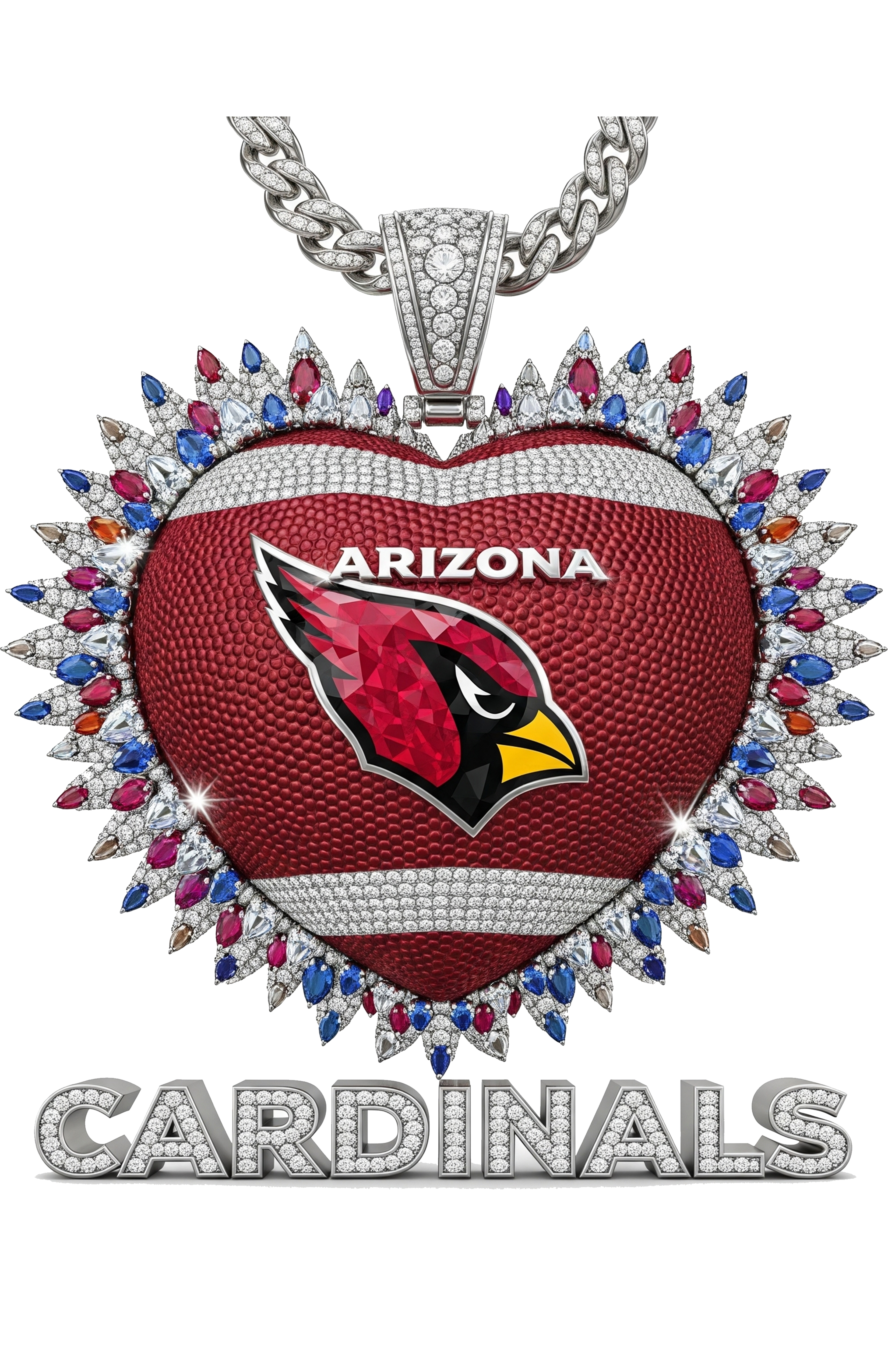 Cardinals football necklace dtf, football, clothing, shirt, teams, tumbler