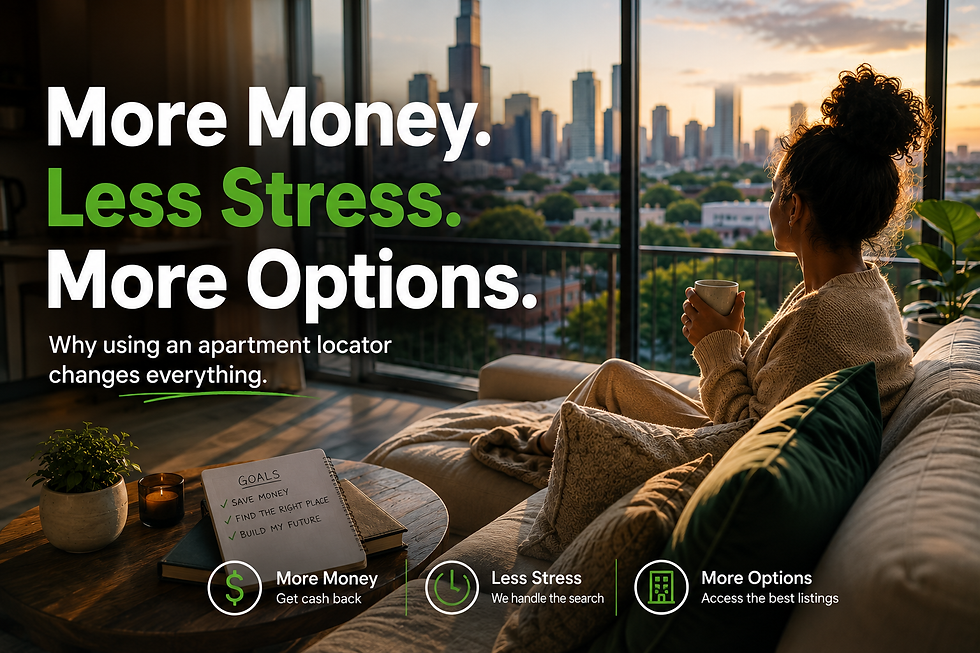 Modern Orlando apartment with a resident enjoying a peaceful morning, representing the benefits of using an apartment locator to save time, reduce stress, and find the right home.