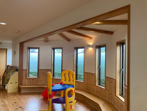 潮来市こひつじ園様カーテン工事1