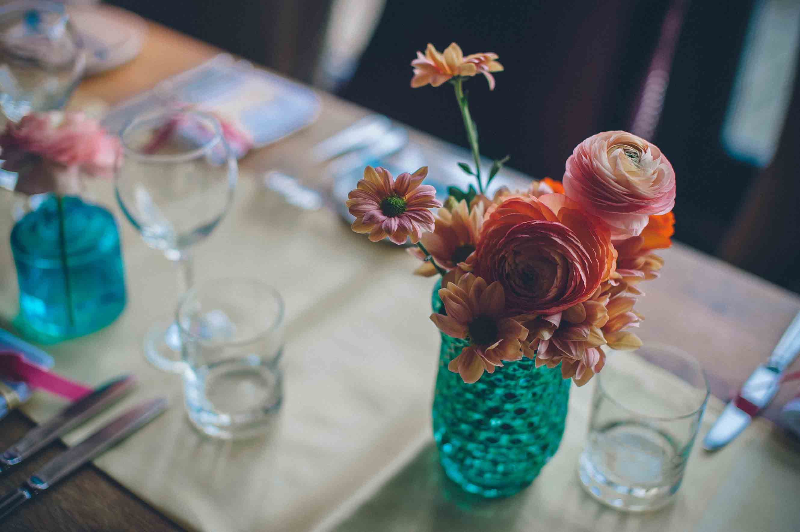 Various coloured glassware