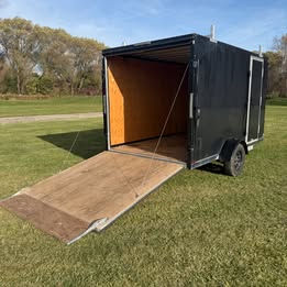 Thumbnail: SOLD | 2022 Enclosed Canadian Trailer 7x12 *With Ladder & Roof Rack*