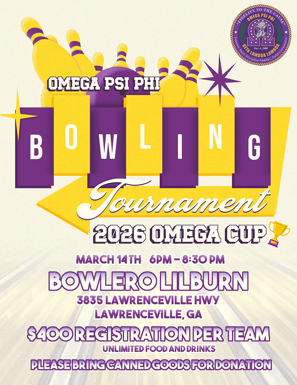 Metro Omega Bowling Tournament 2026