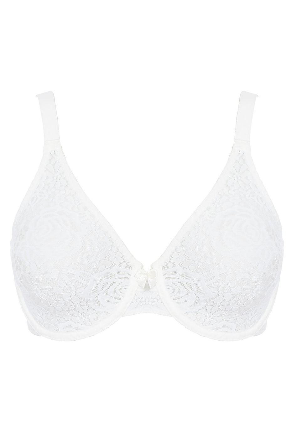 Thumbnail: Wacoal Halo Lace moulded underwired bra - Ivory