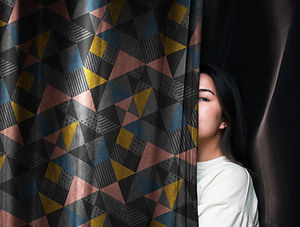 Girl Behind a Curtain