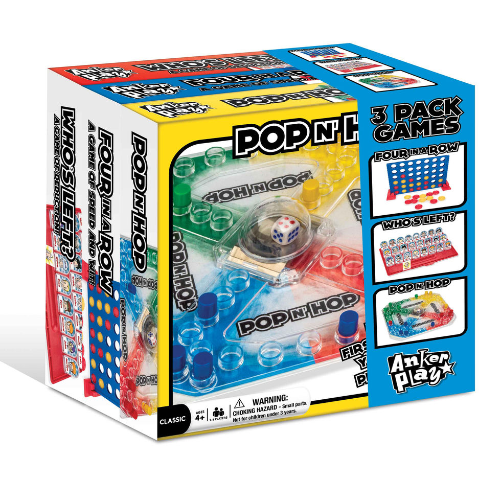 Popme 3-pack toy box design with colorful surprise toy graphics and collectible labels.
