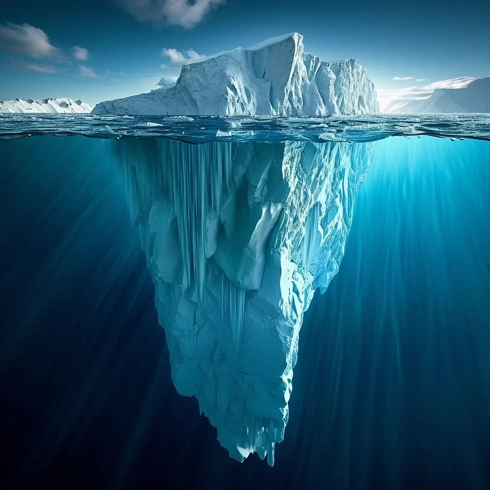 Iceberg with 10% of it above the water