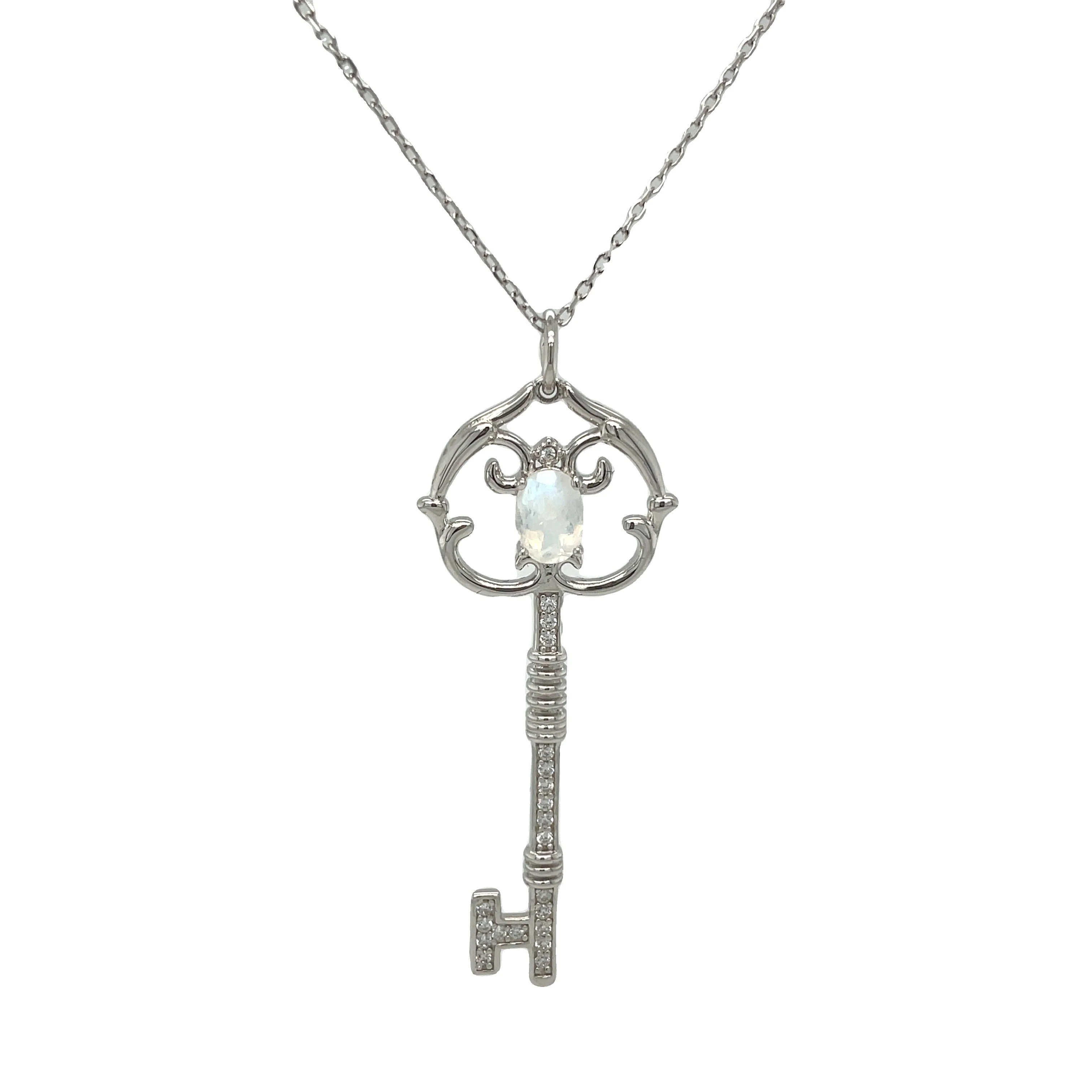 Pendentif Vanessa rodhium