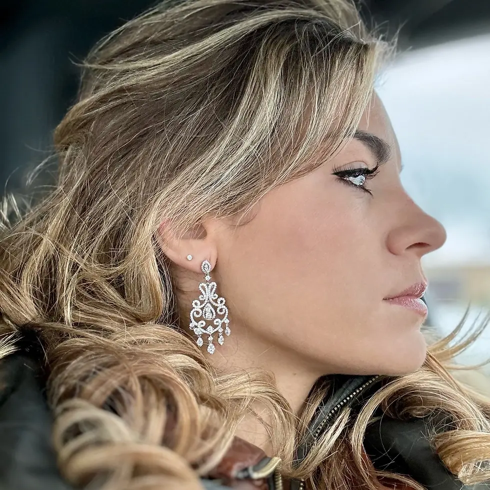 Miniature : Boucles d'oreilles chandelier argent Gabrielle
