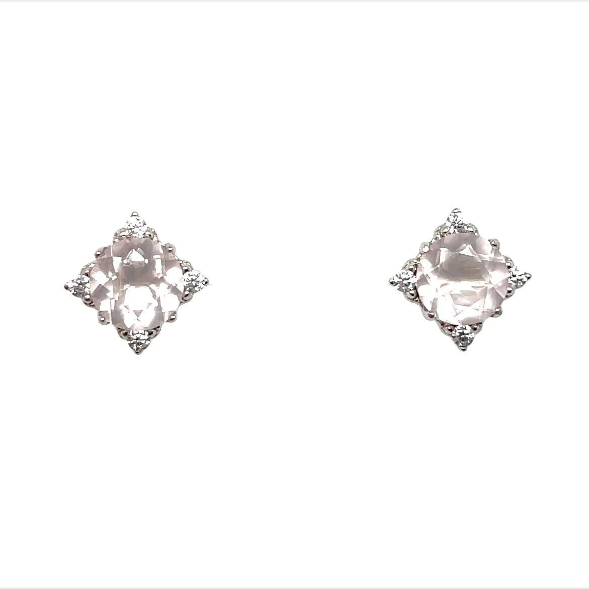 Boucles d'oreilles Aimée rodhium