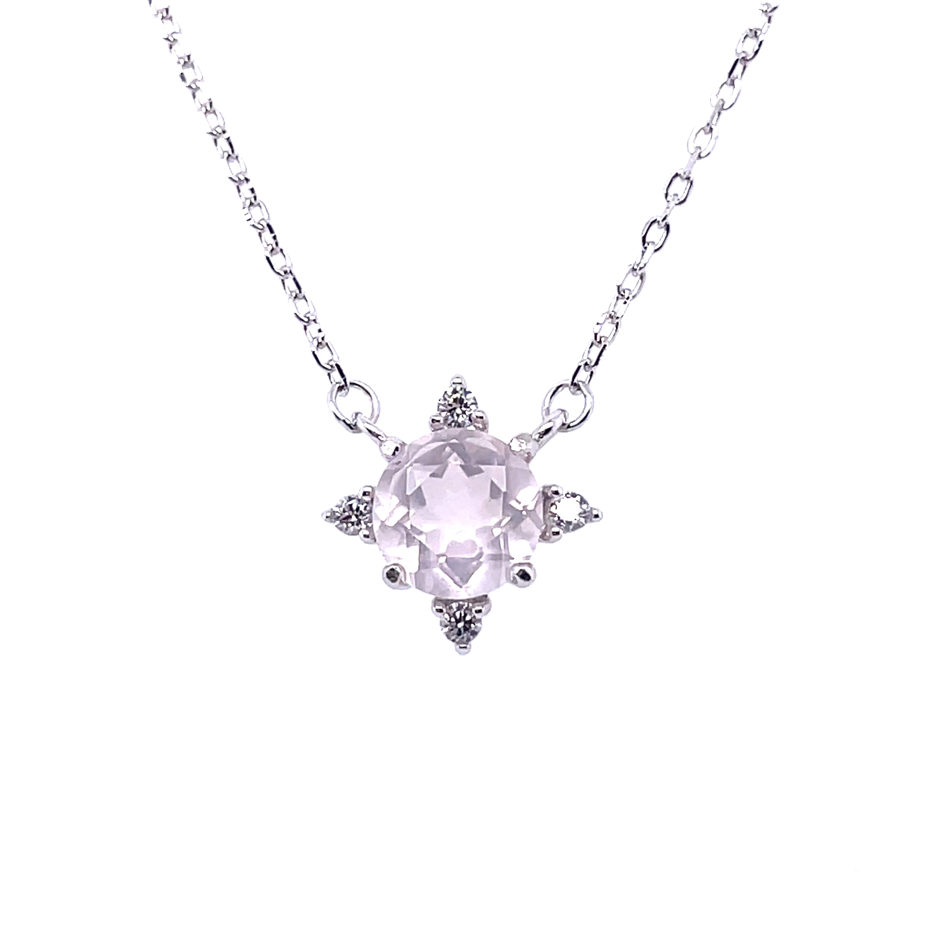 Pendentif Aimée rodhium