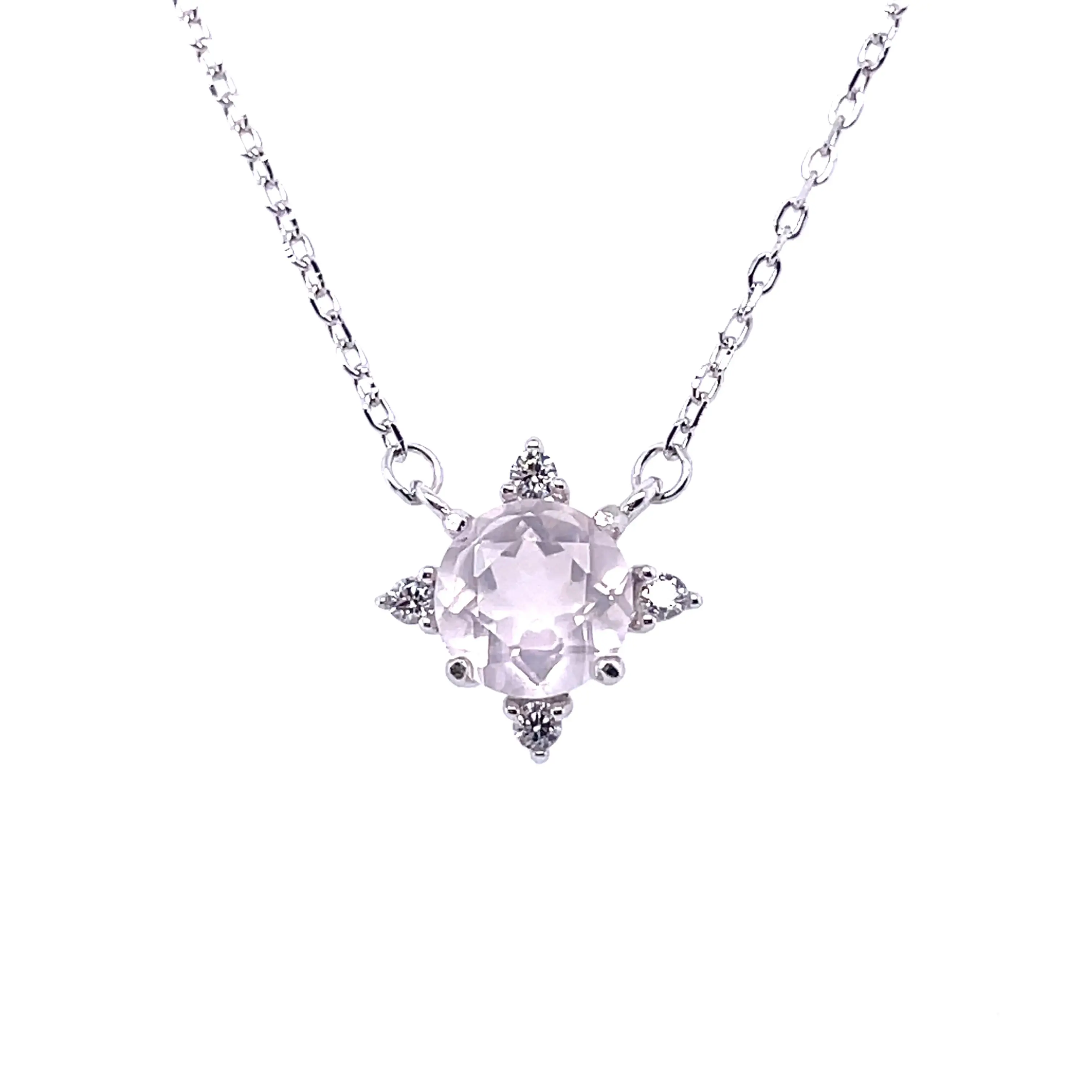 Pendentif Aimée rodhium