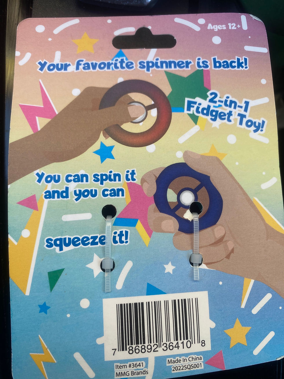 Thumbnail: Squeezee Spinner 2 In 1 Fidget Toy.