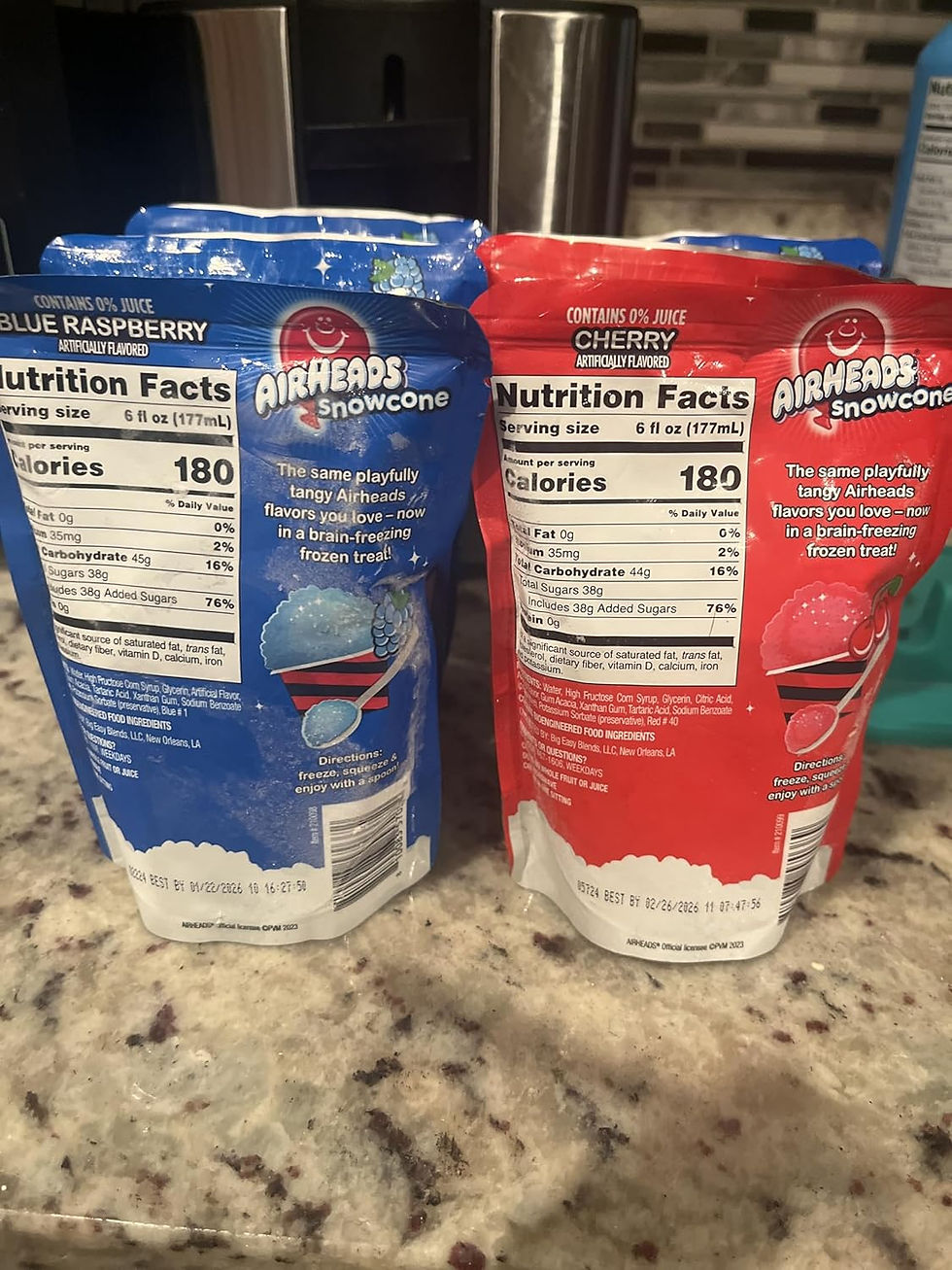 Thumbnail: Airhead snowcone 6 oz stand alone pouches Italian ice