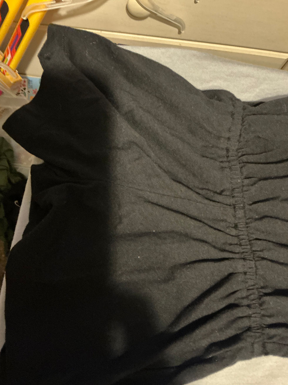 Thumbnail: Girls’ Black Smocked Romper – Size 5T