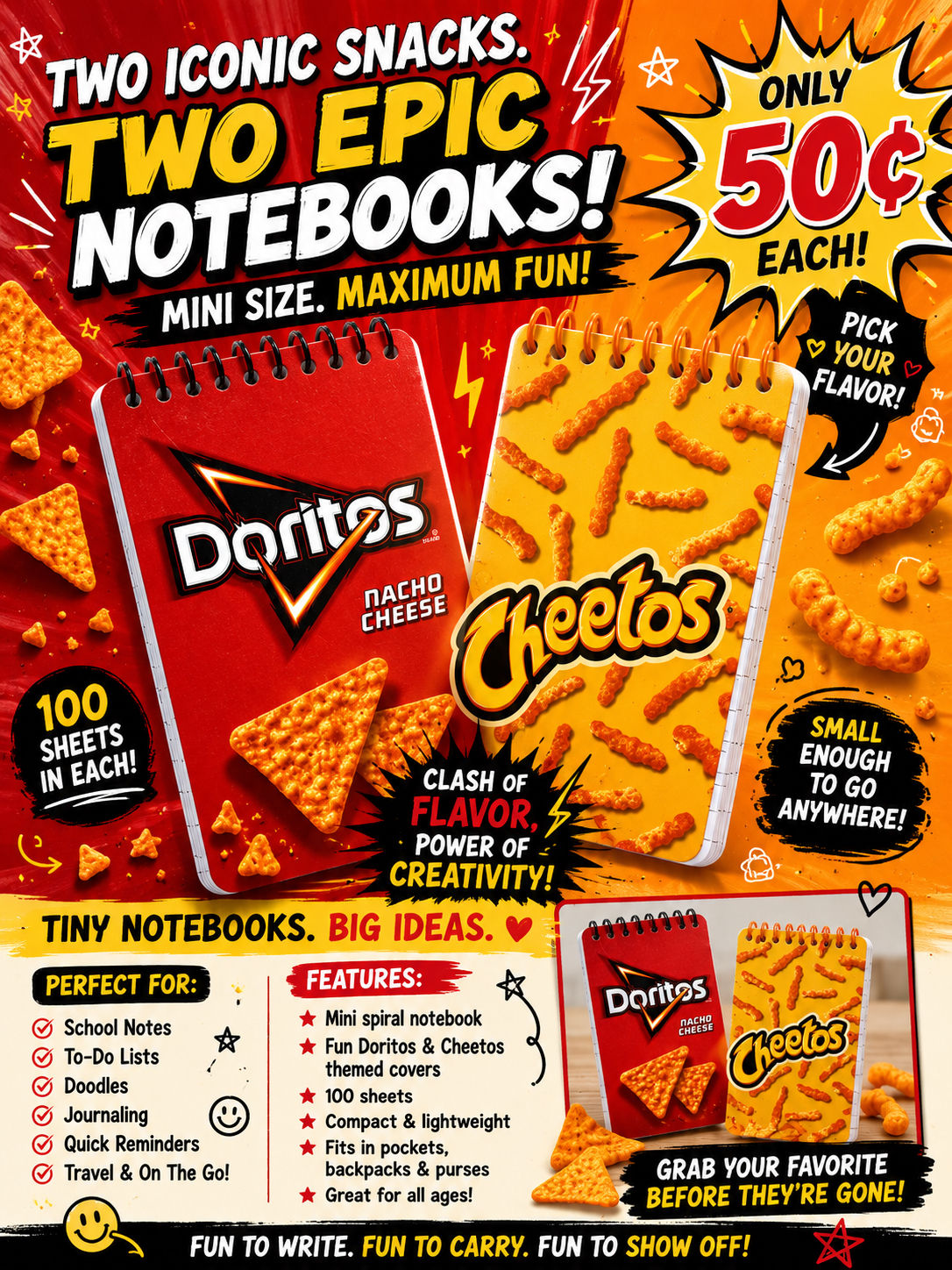 Doritos & Cheetos Mini Notebook