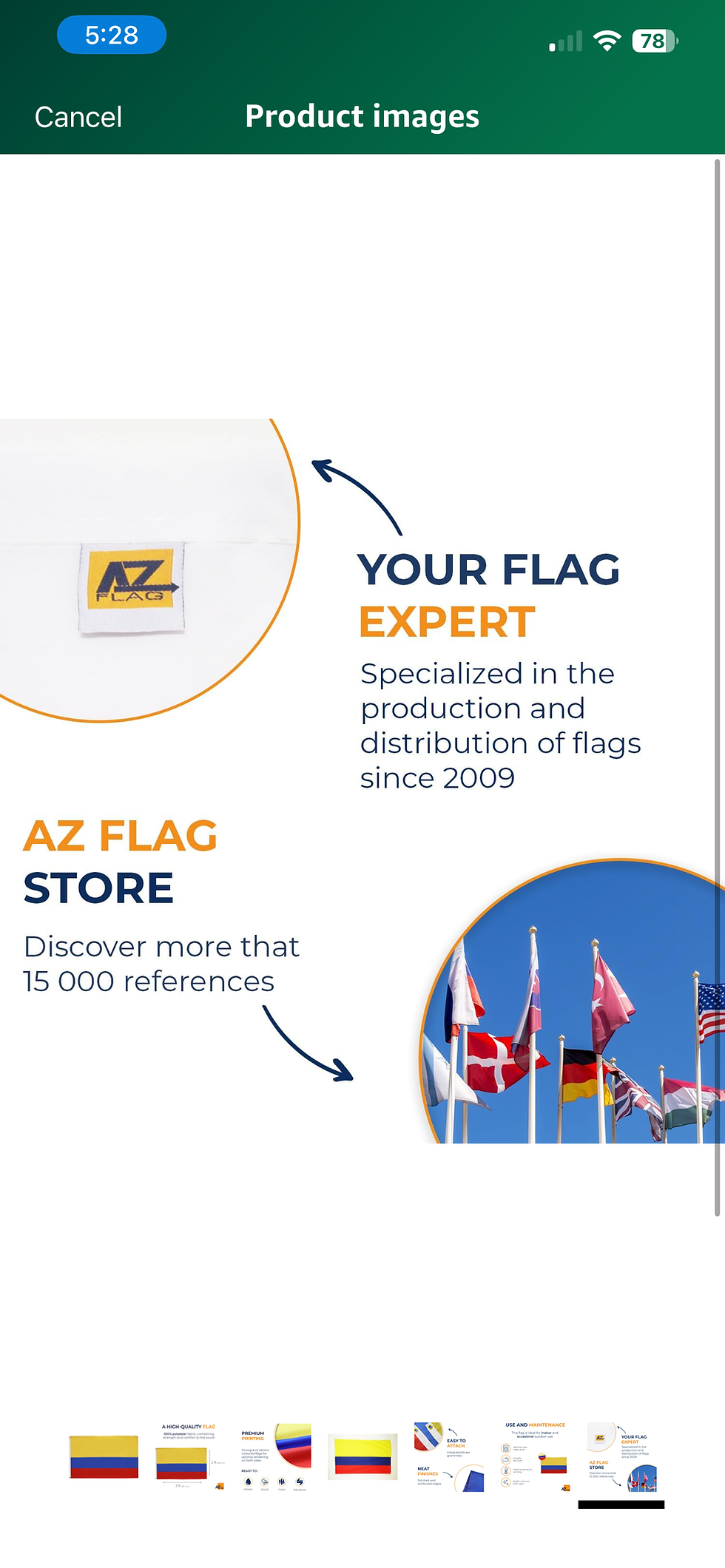 Thumbnail: AZ FLAG - Colombia Flag - 2x3 Ft - 100D Polyester Colombian Banner with Two Meta