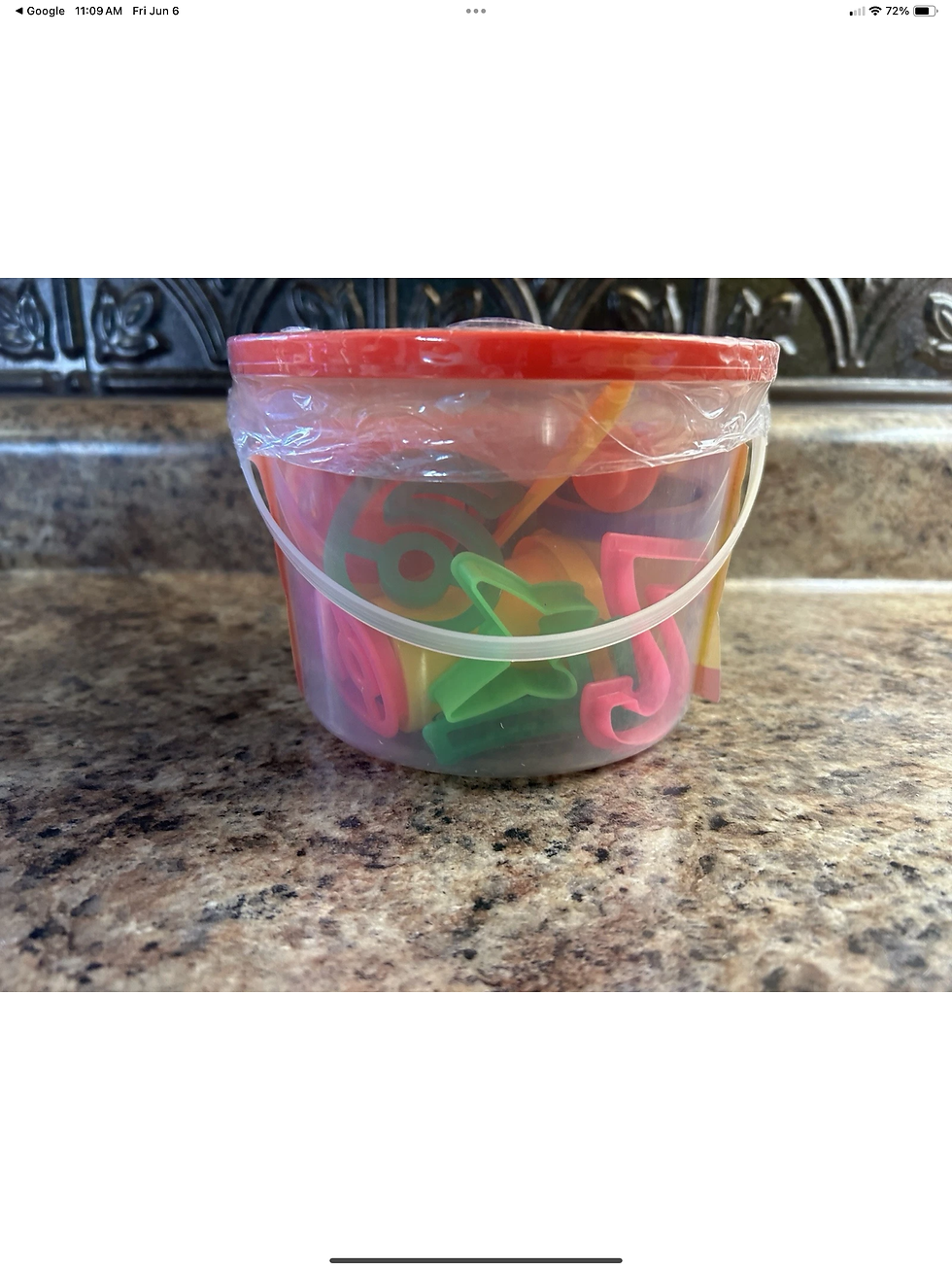 Thumbnail: Creative Kids Kiddie Dough Modeling Play Doh Set W Handle Carry Tub Count Number