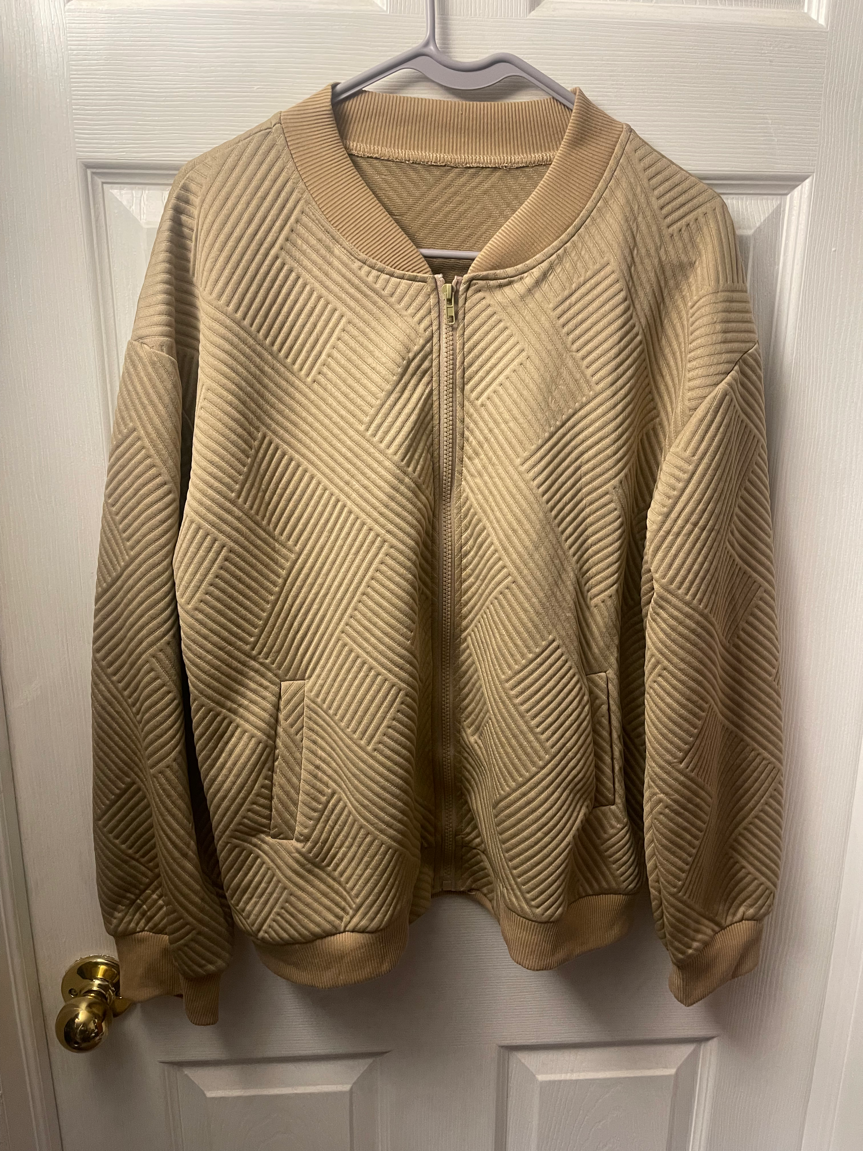Womens Fall Solid Color Long Sleeve Jacket Casual Zip Up Simple Style Outerwear