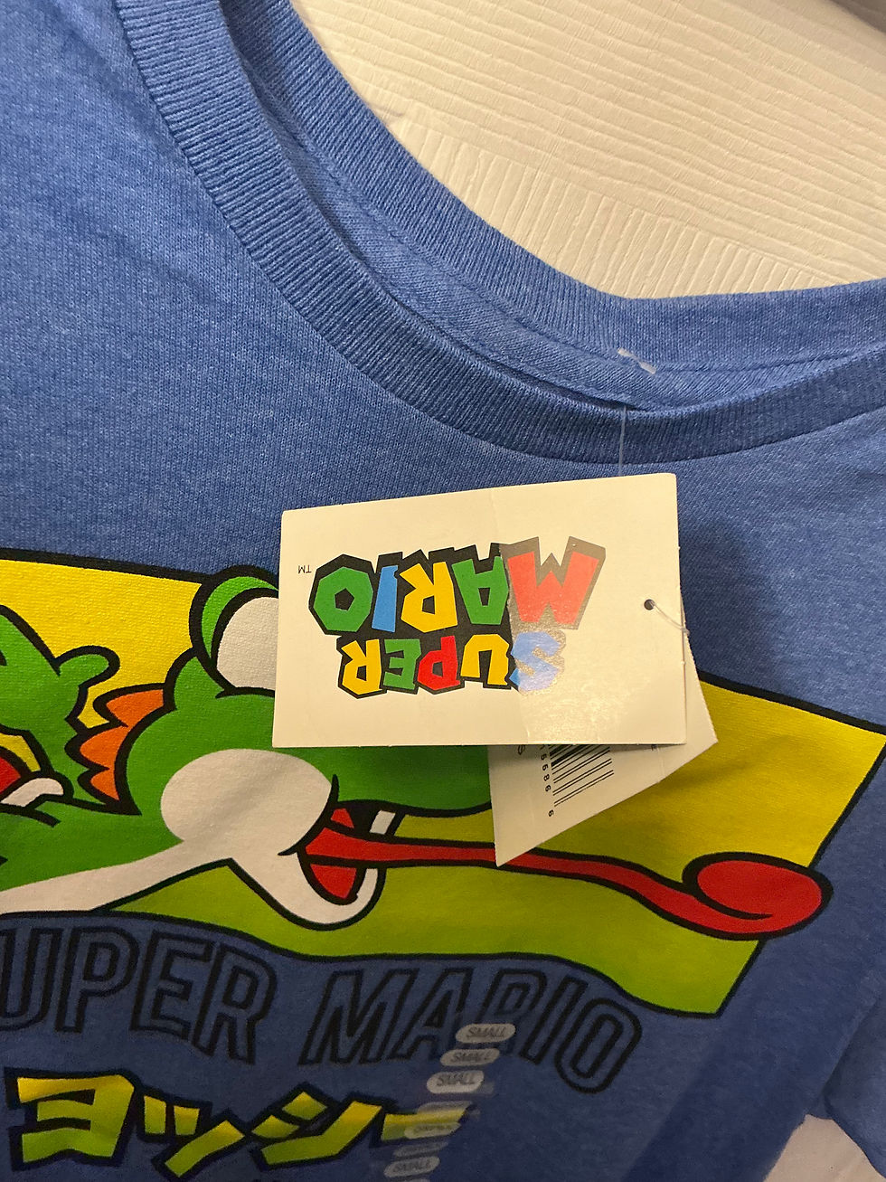 Thumbnail: Super Mario Yoshi Graphic T-Shirt (Men’s Small) – Blue