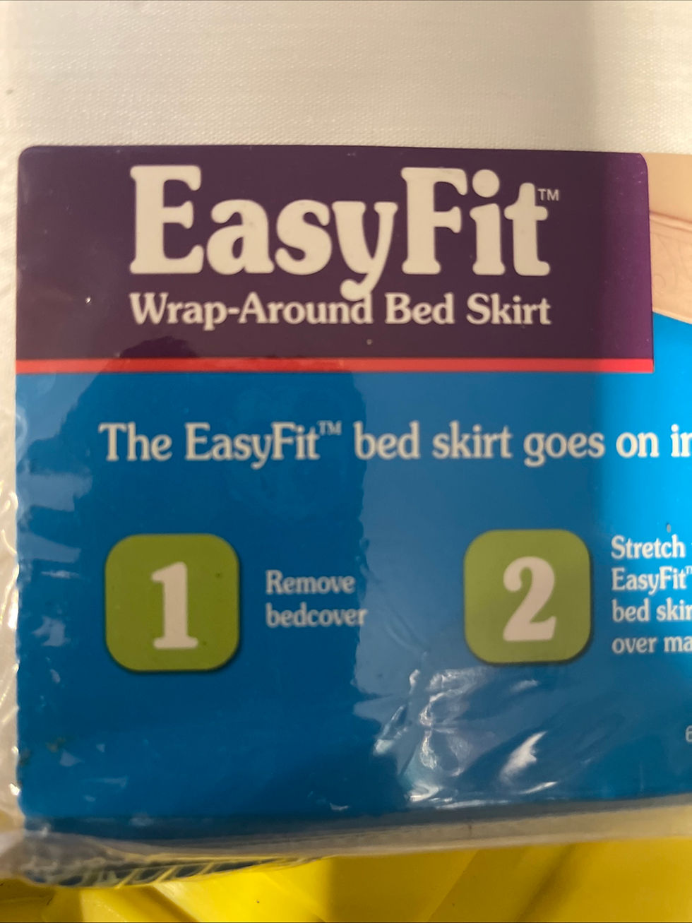 Thumbnail: White Bed Skirt Easy Fit Wrap Around Bed Skirt full twin Size New In package