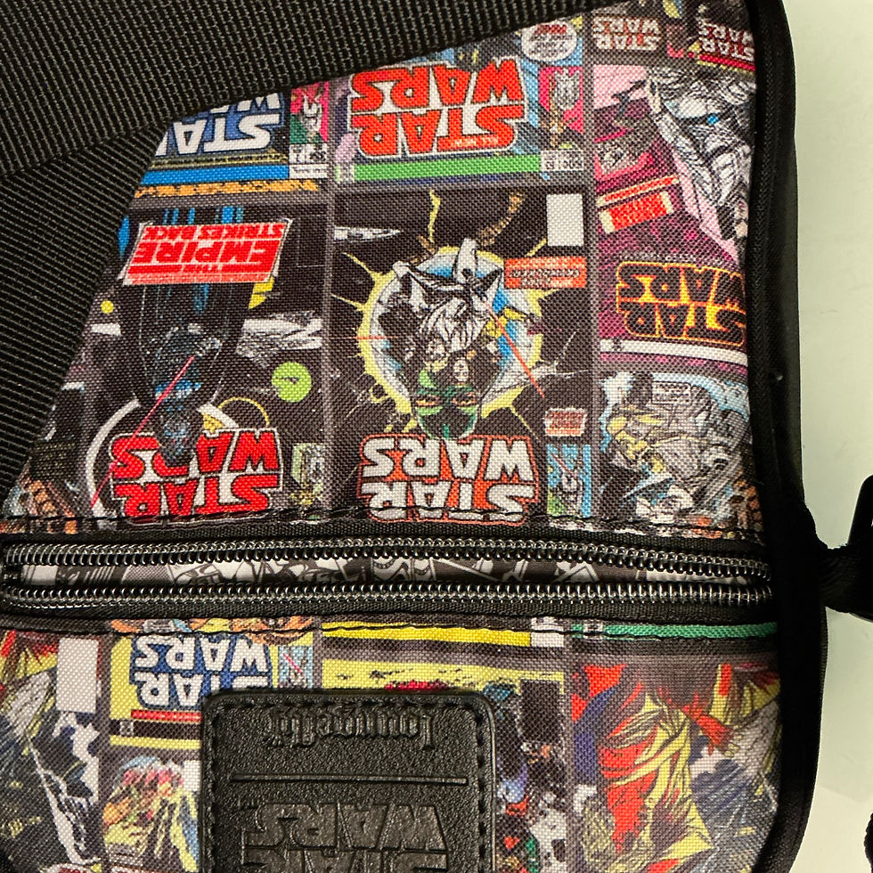 Thumbnail: Loungefly Star Wars Retro Comic Print Darth Vader Crossbody Bag 8”