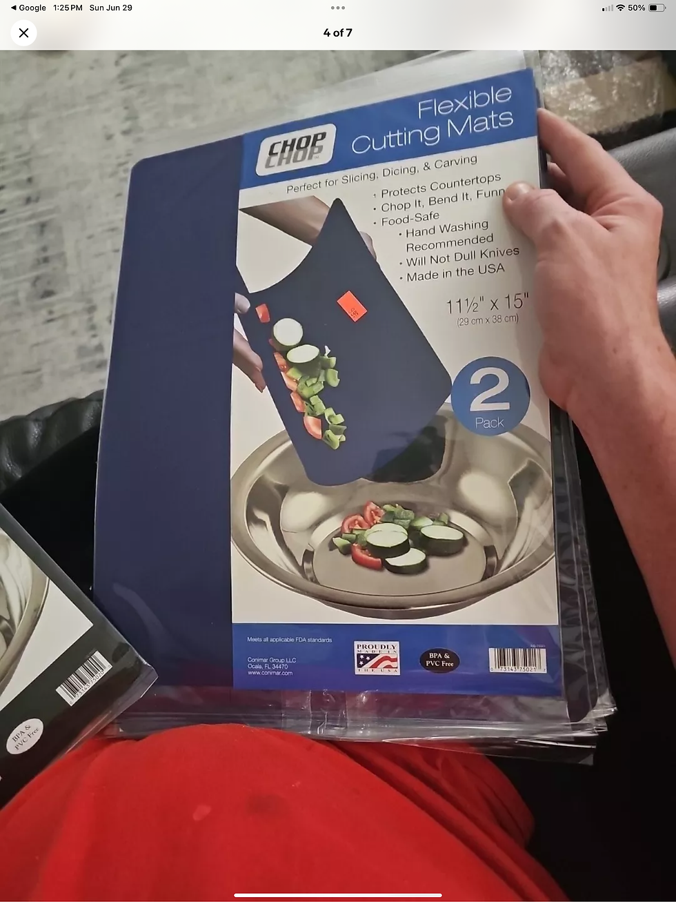 Thumbnail: Flexible Cutting Mat Thin Kitchen Knife Choppin Board  12 Blue 4 Blk UPick Color