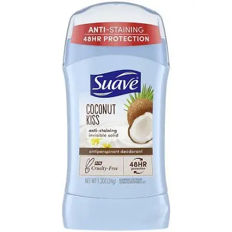 Suave Coconut Kiss Anti Staining Antiperspirant Deodorant 1.2 Oz