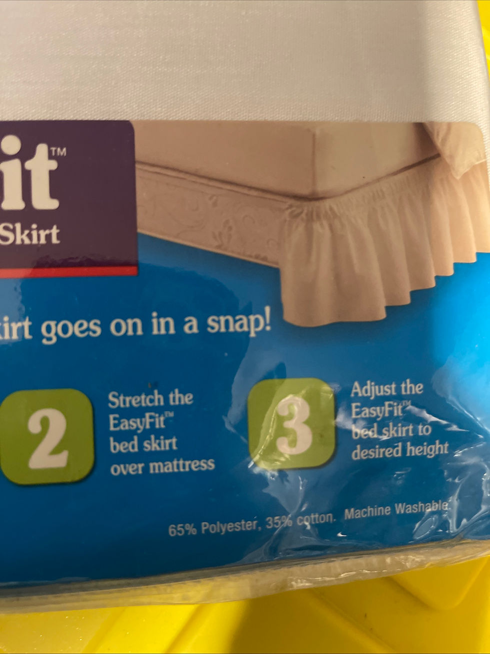 Thumbnail: White Bed Skirt Easy Fit Wrap Around Bed Skirt full twin Size New In package
