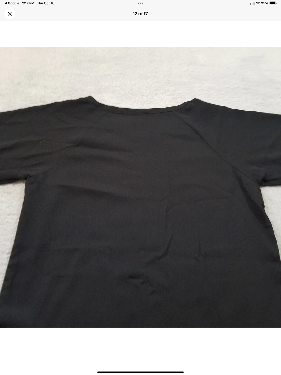 Thumbnail: Mossimo Shirt Womens Small Black Short Sleeve Round Hem Long Ragland Ladies Top