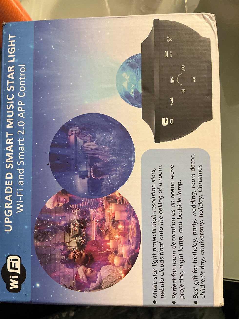 Thumbnail: Smart 2.0 Music Star Light Projector – Wi-Fi & App Controlled ✨🌌