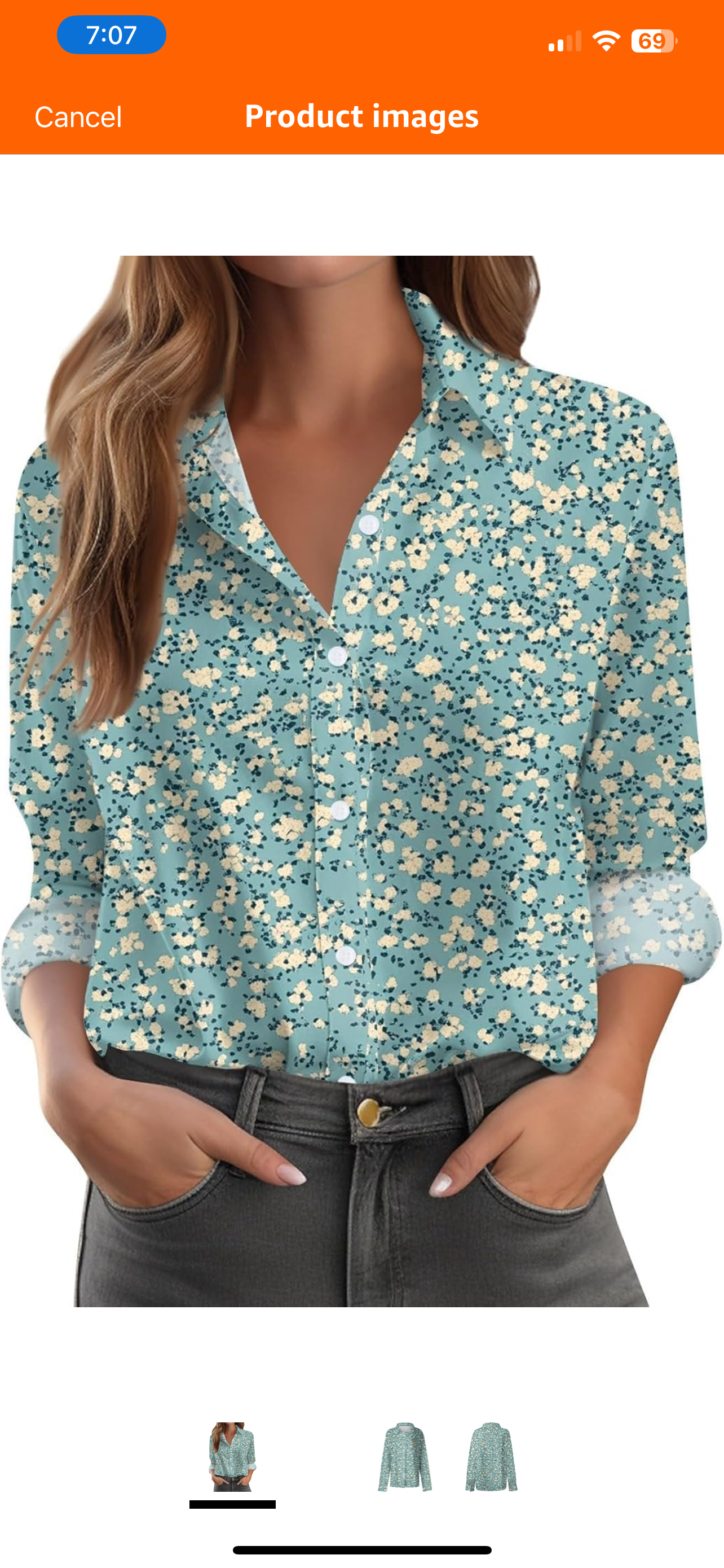 Womens Button Down Shirts Dressy Long Sleeve Floral Blouse Business Casual Work 