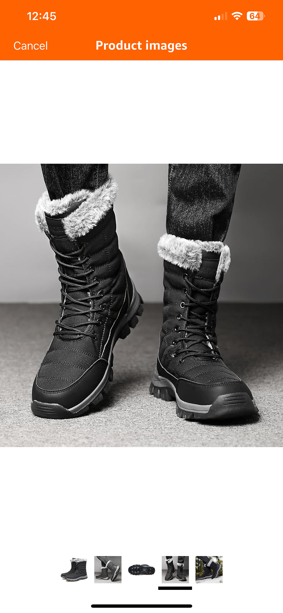 Thumbnail: Men's Snow Boots Outdoor Rubber soles Non slip Hiking Boots Winter Waterproof An