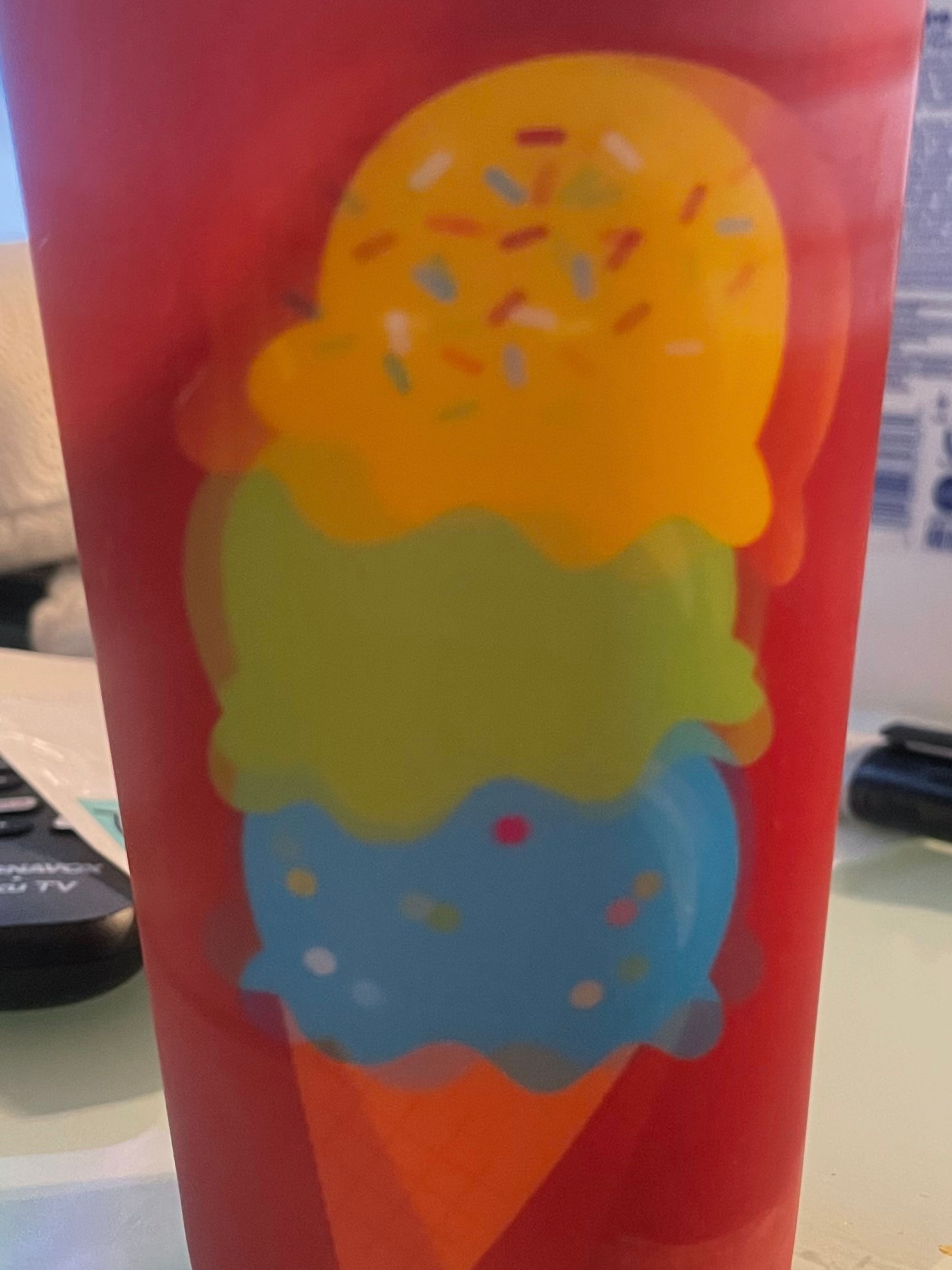 Holographic ice cream cup 