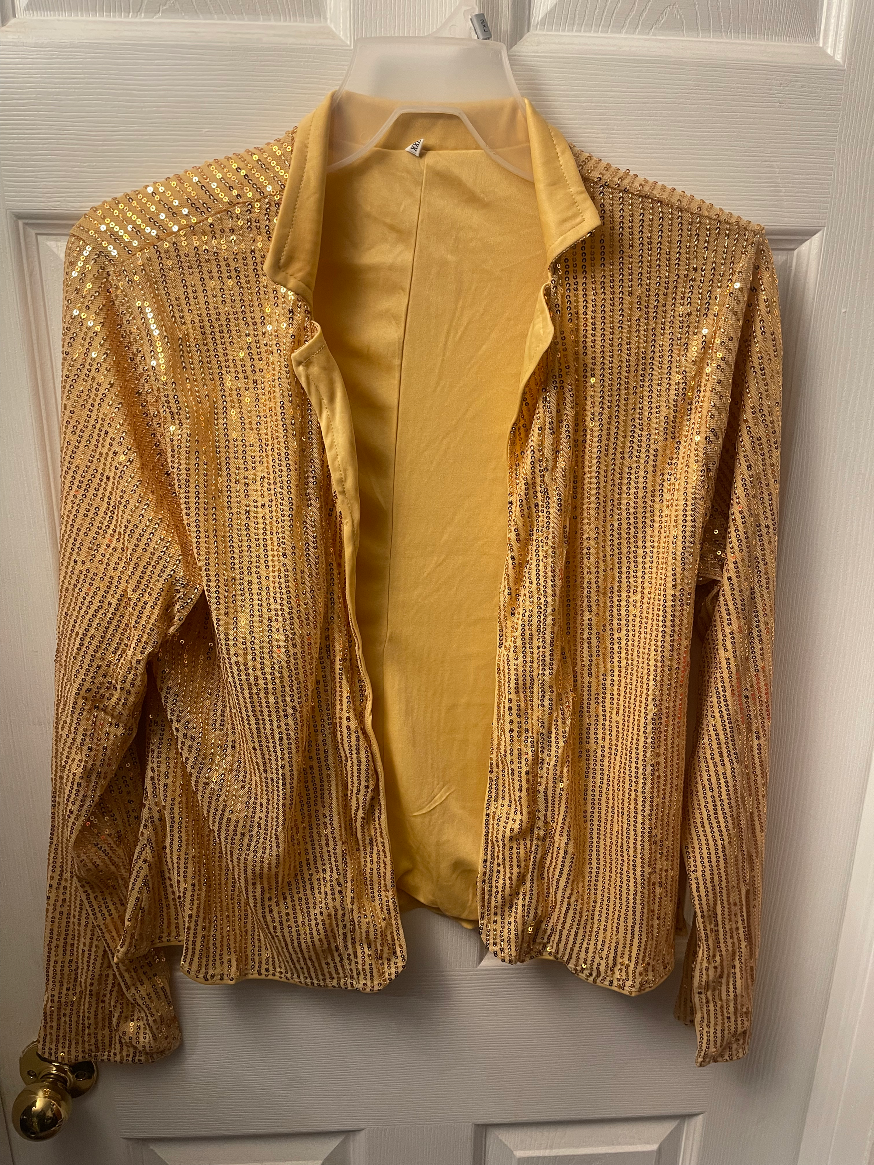 Gold sequined jacket 