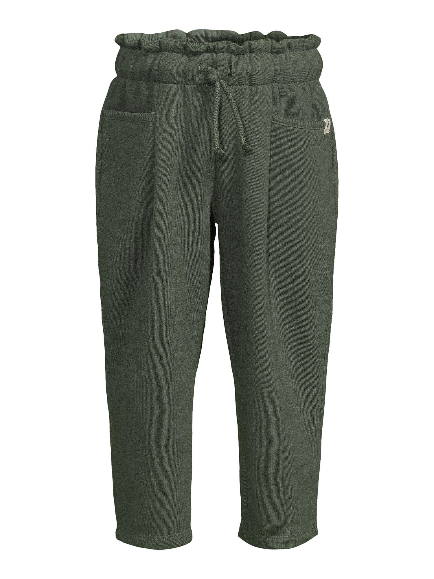 easy-peasy Toddler Girl French Terry Paperbag Pant, Sizes 3T