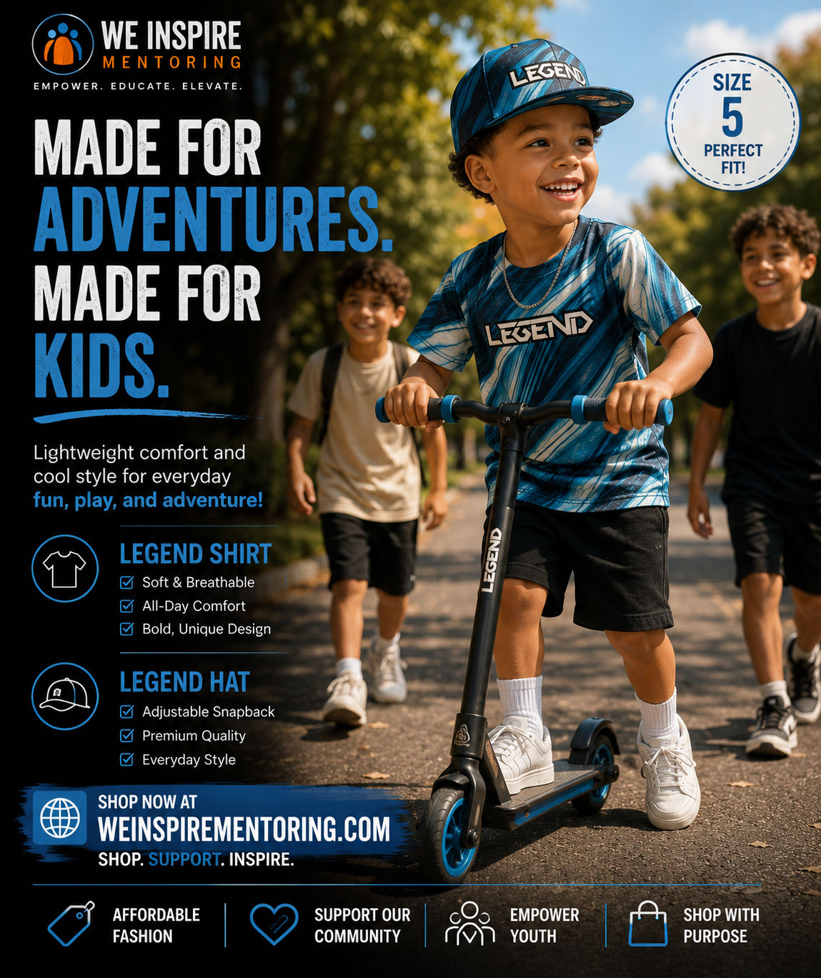 Legend Youth 2-Piece Combo Set with Matching Hat