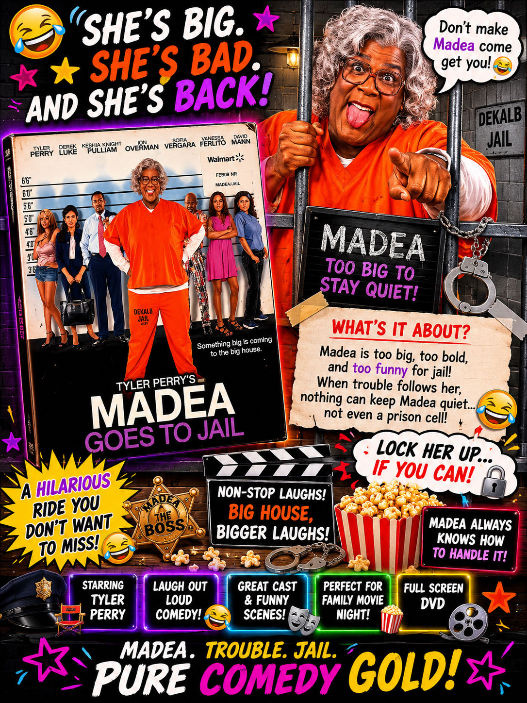 Tyler Perry’s Madea Goes to Jail DVD – Full Screen Edition