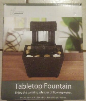 Trueliving Essentials Tabletop Water Fountain Indoor Decor - Gray - Calming...