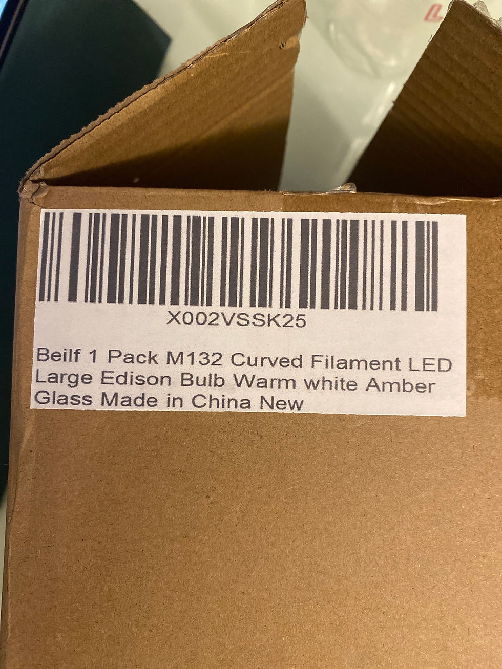 Thumbnail: Curved Filament LED Edison Bulb – Warm White Amber Glow – $10 Each
