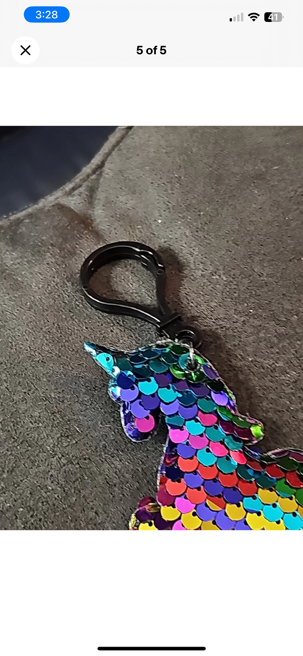 Thumbnail: Unbranded Sequin Unicorn Key Chain