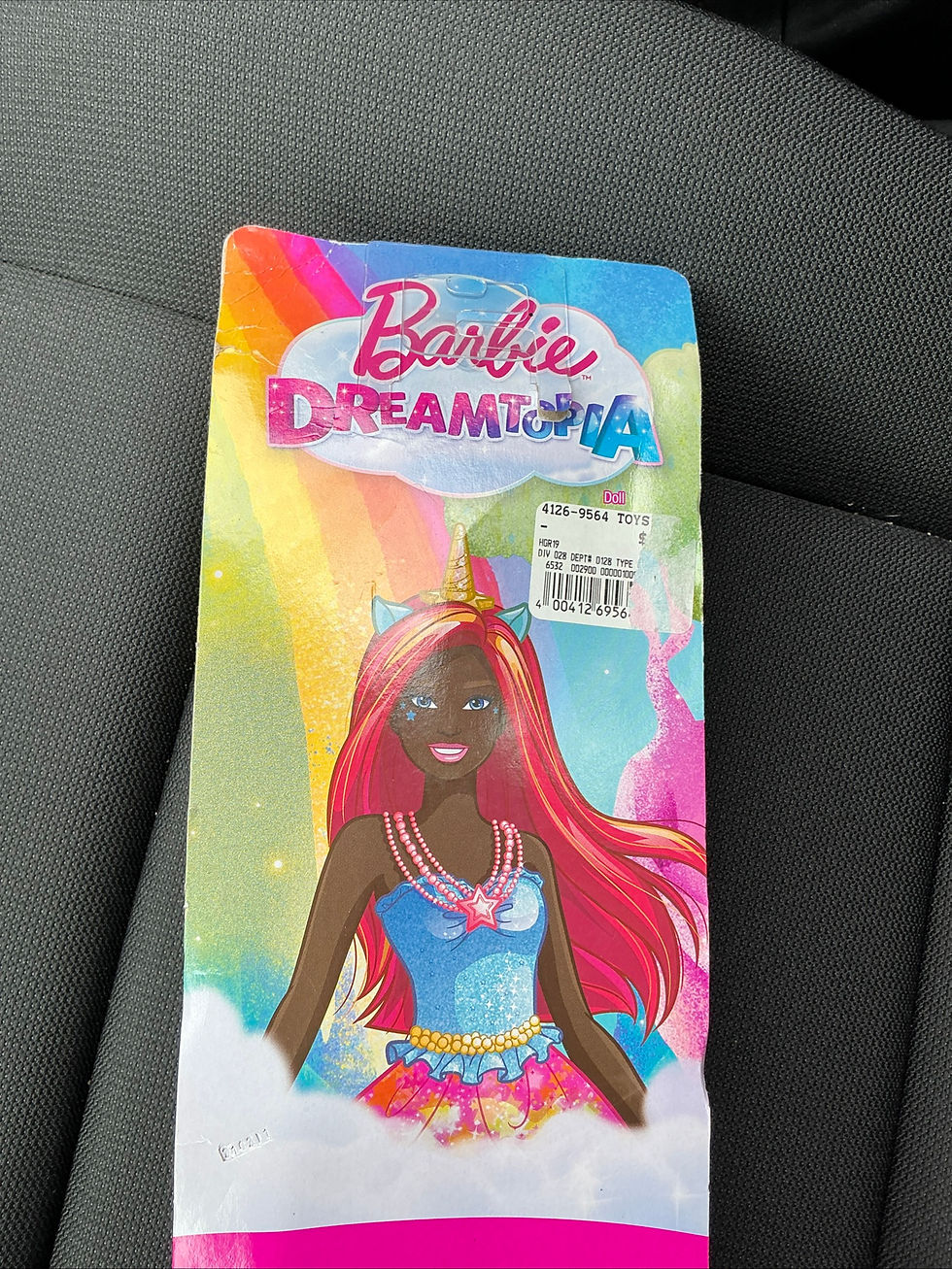 Thumbnail: BARBIE DREAMTOPIA UNICORN AFRICAN AMERICAN DOLL Box a little worn