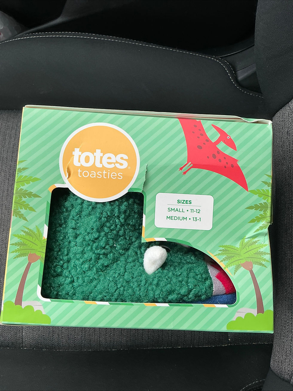 Thumbnail: New Totes Toasties KIDS Dino SLIPPERS New In Box Kids SM 11-12