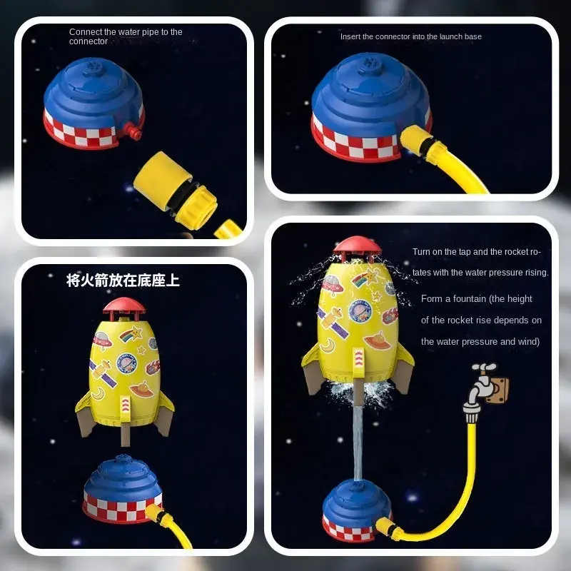 Thumbnail: Water Rocket Toy for Kids - Splash Fun Sprinkler & Rocket Launcher