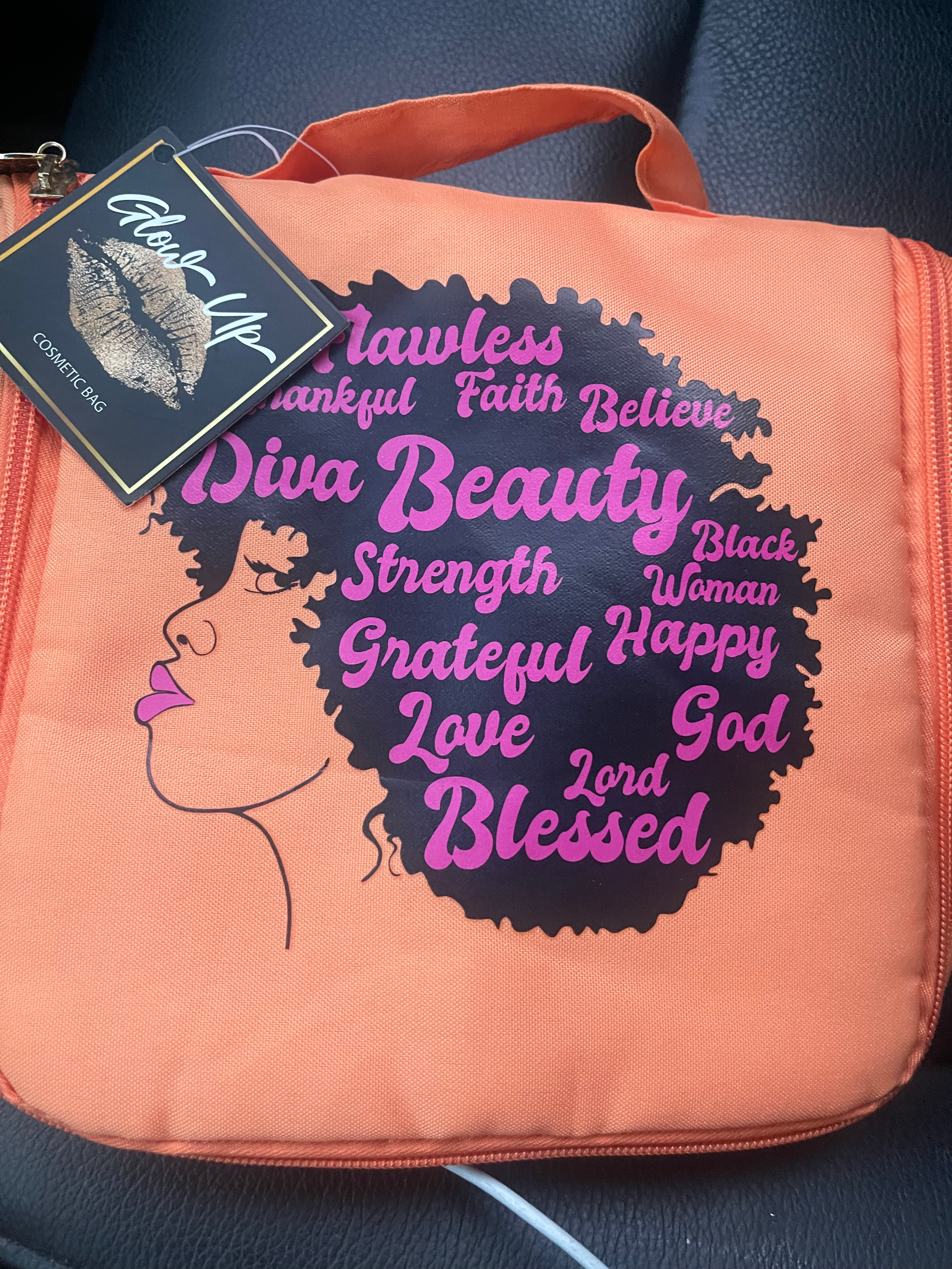 Glow up cosmetic bag
