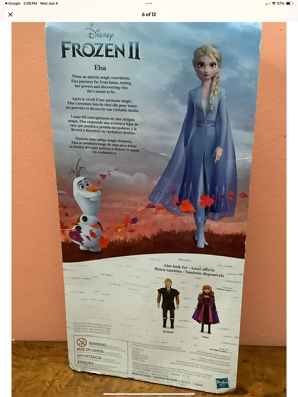 Thumbnail: Disney Frozen II Queen Elsa Of Arendelle Doll NEW 2019 Hasbro  Blue dress