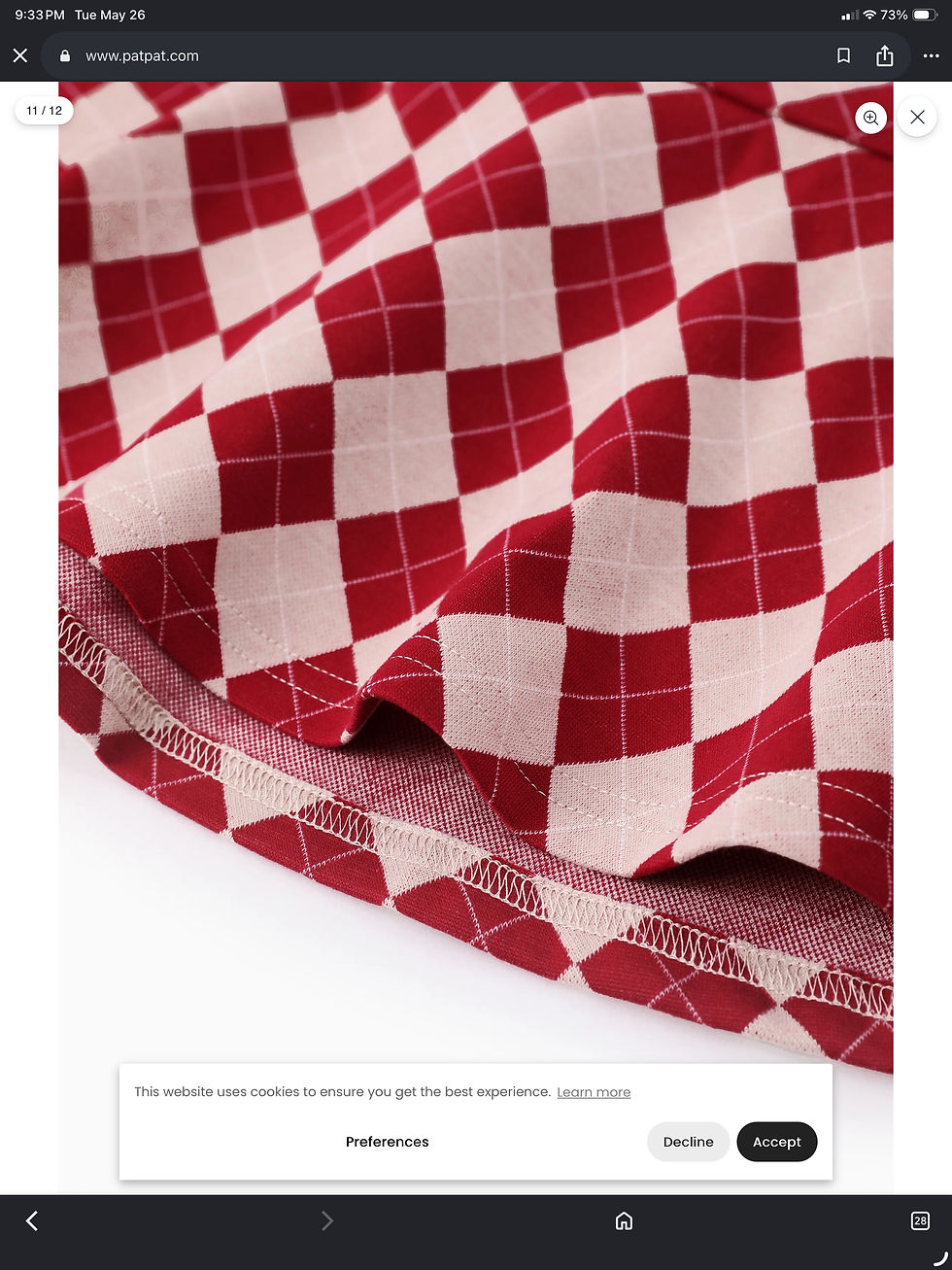 Thumbnail: PATPAT Girls Argyle Skirt Classic