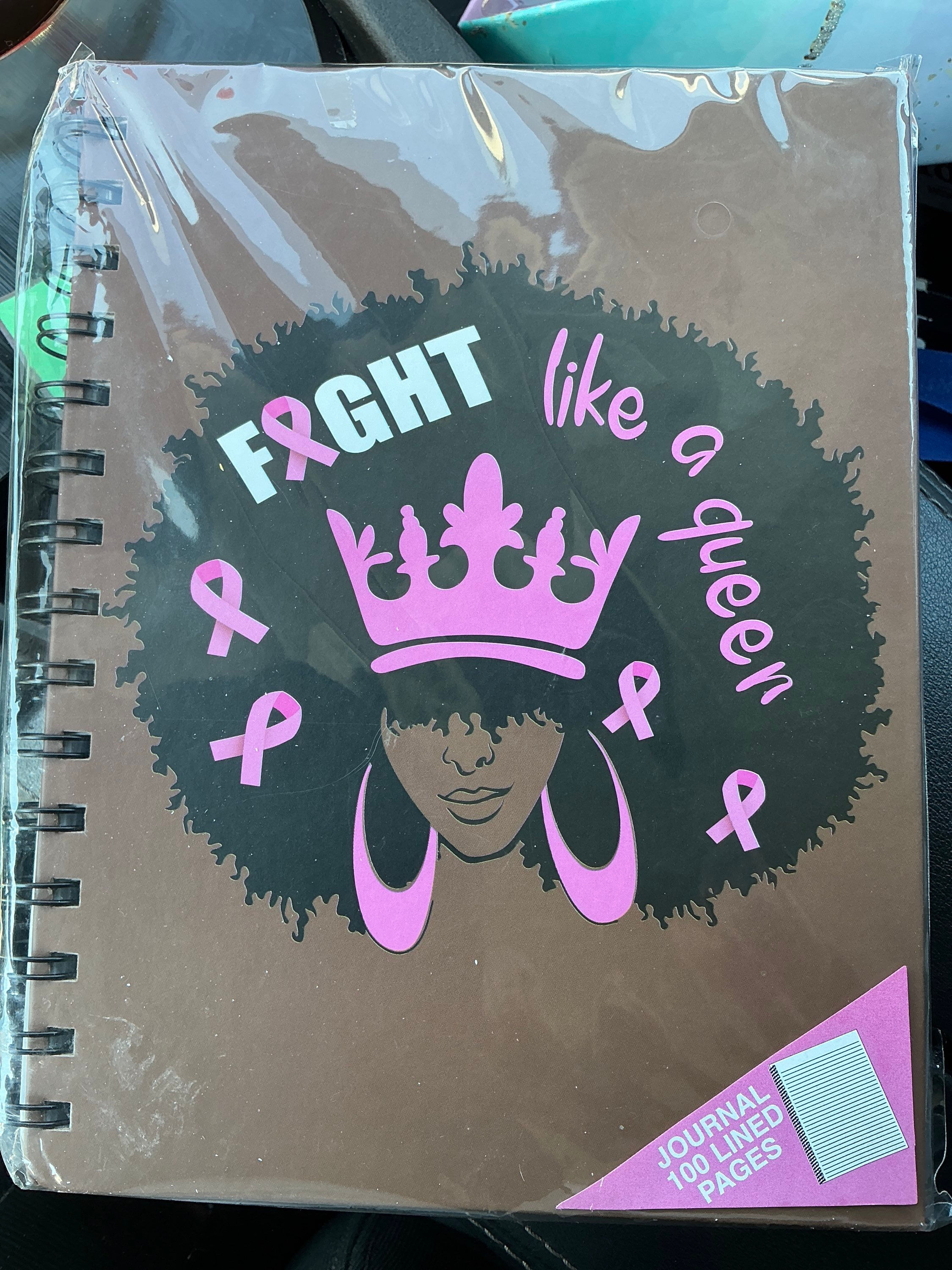 Fight like a queen, 100 line page notebook