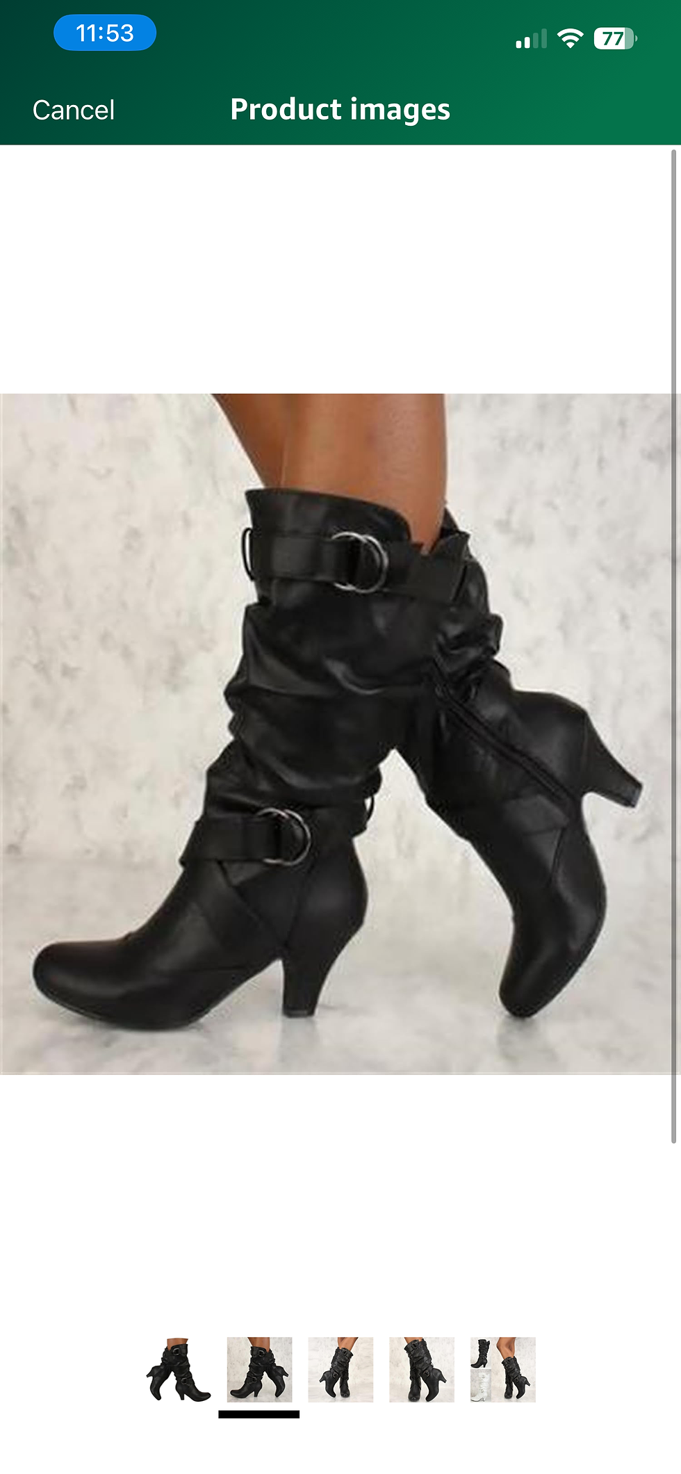 Thumbnail: Fall Boots For Women 2025 Trendy Flat Low Heel Mid Knee High Slouchy Fashion Win